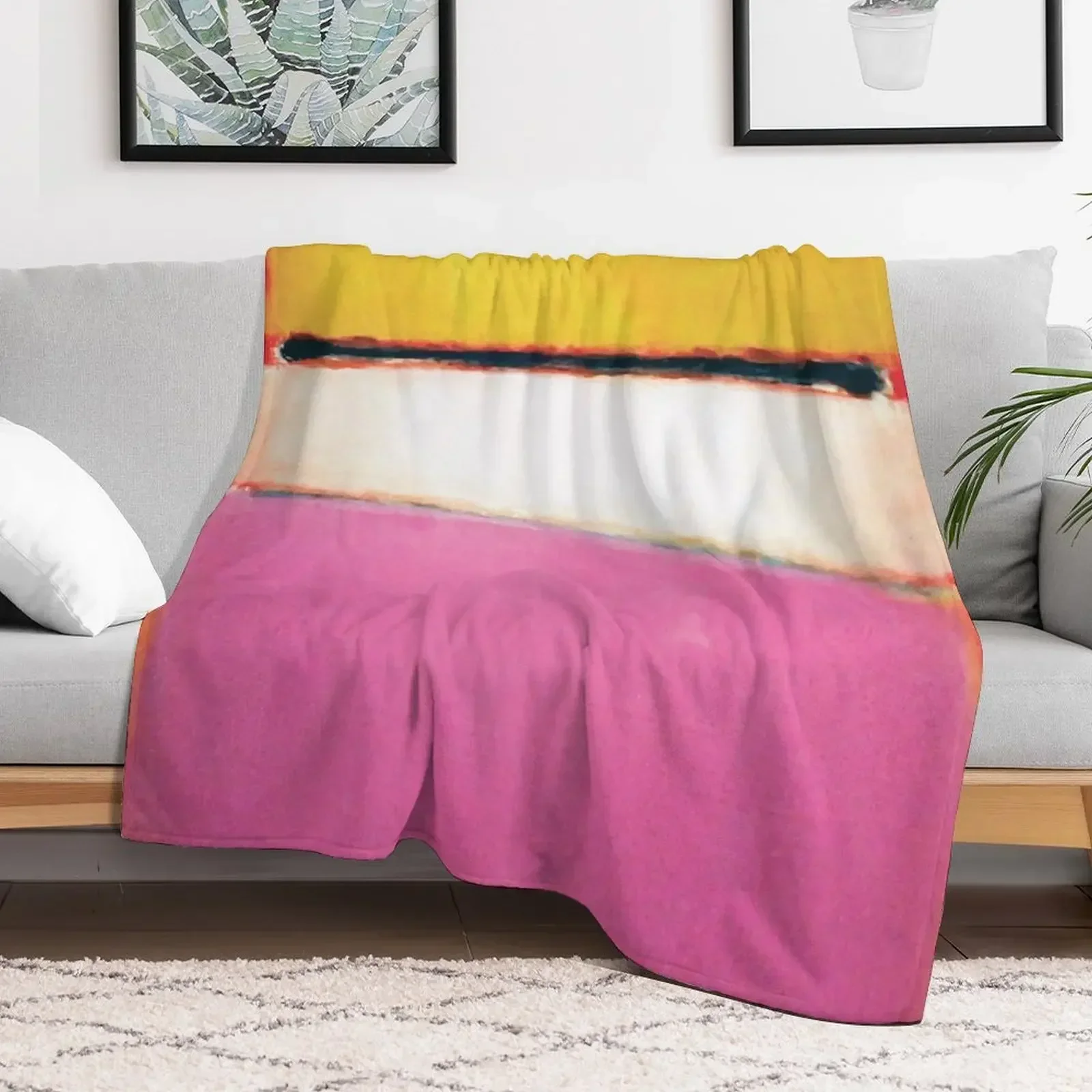

Mark Rothko | White Center (Yellow, Pink and Lavender on Rose) Throw Blanket Kid'S Decorative Sofas Decorative Beds Blankets