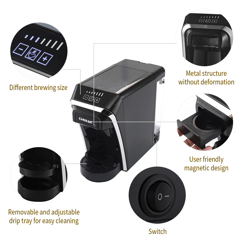 4 in 1 Multiple Capsule Espresso Coffee Machine Espresso Ground Coffee Maker
