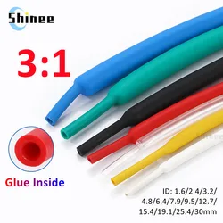 3:1 Dual Wall Heat Shrink Tube Thick Glue ratio Shrinkable Tube Adhesive Lined Wrap Wire Kit 1.6/2.4/3.2/4.8/6.4/7.9/9.5/12.7mm