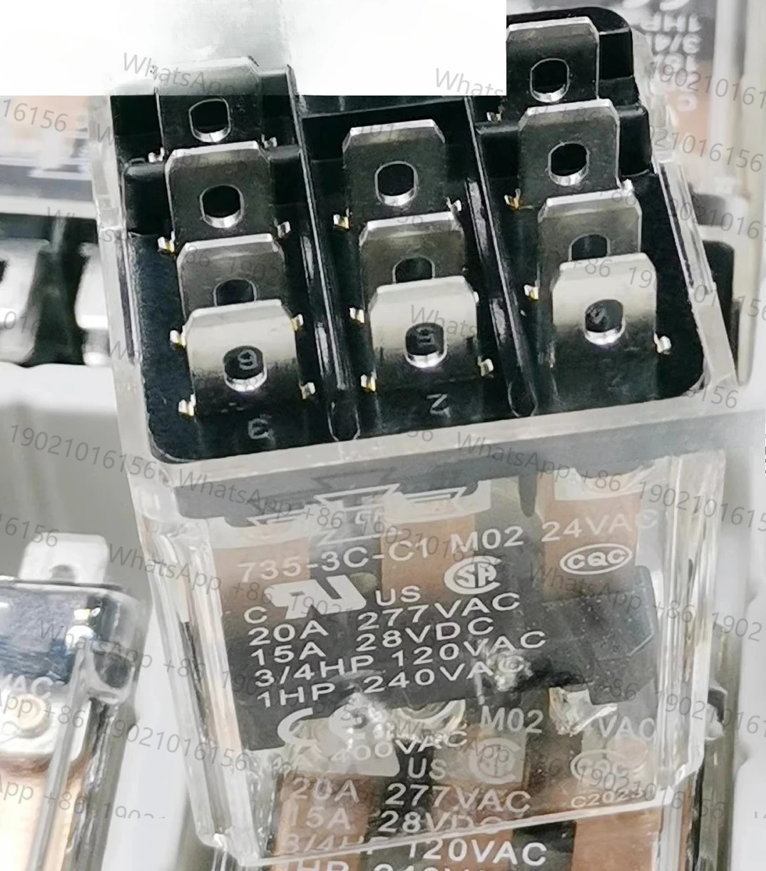 

2PCS Brand new 735-3C-C1 M02 24VAC three group conversion 20A horizontal installation AC voltage relay