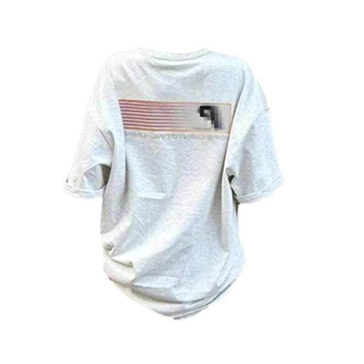 

Футболка больших размеров в американском стиле ретро с надписью ort Sve, повседневная женская футболка Sle 200 Pou, очень большая уличная одежда, круглая, летняя