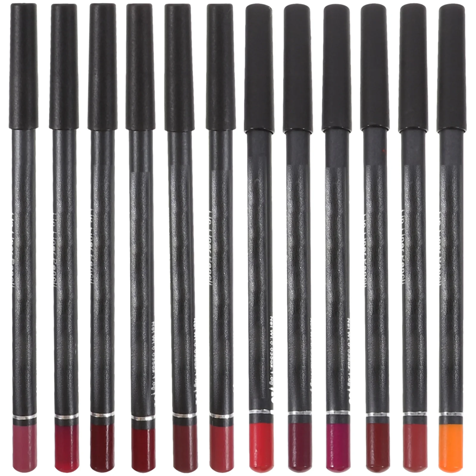 Set di 12 matite per labbra Forniture per trucco impermeabili Accessorio per forniture per trucco per matite per labbra dall'aspetto stereo a lunga durata