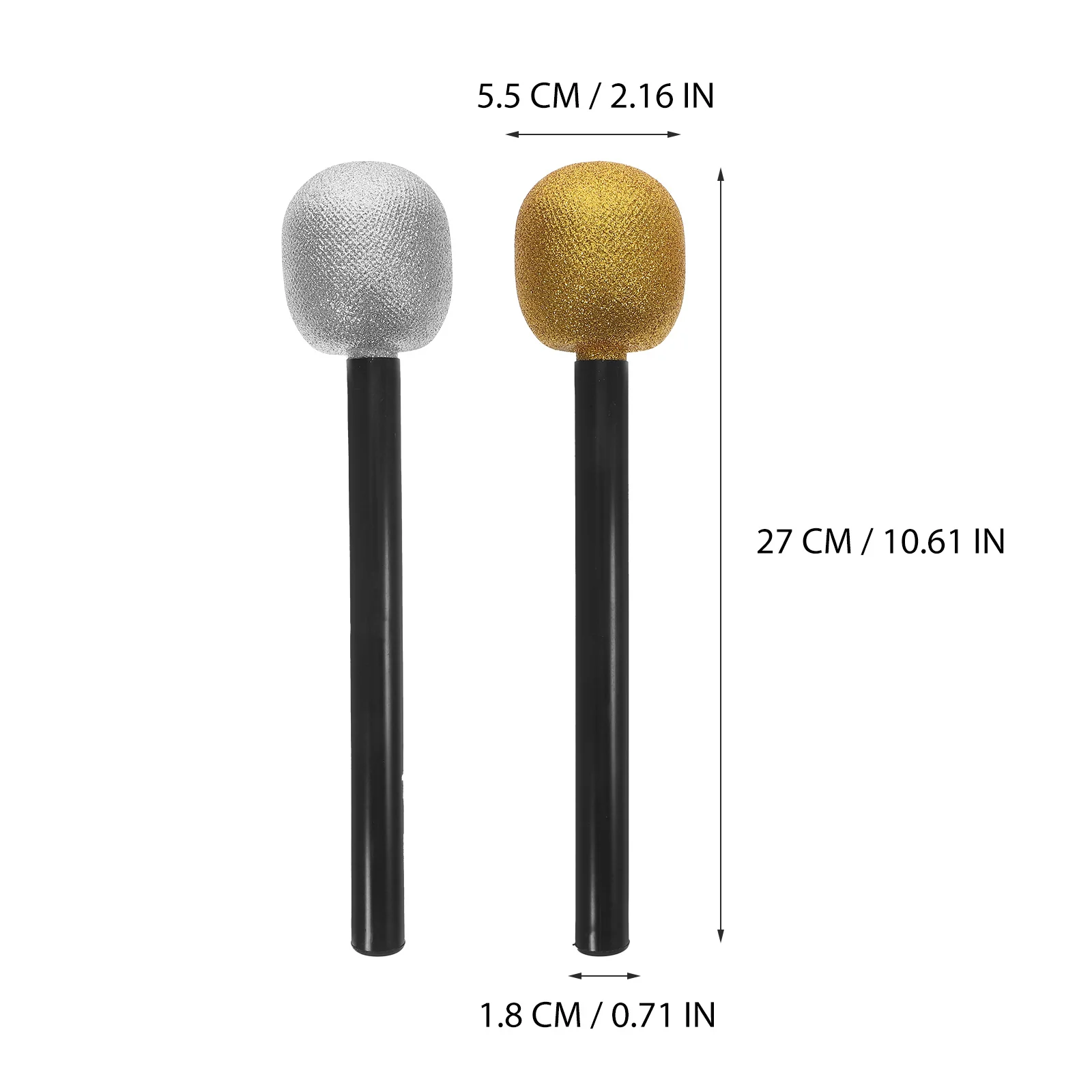 

4Pcs Simulated Microphone Props Realistic Design Party Favors Pretend Play Gifts Microphone Party Props