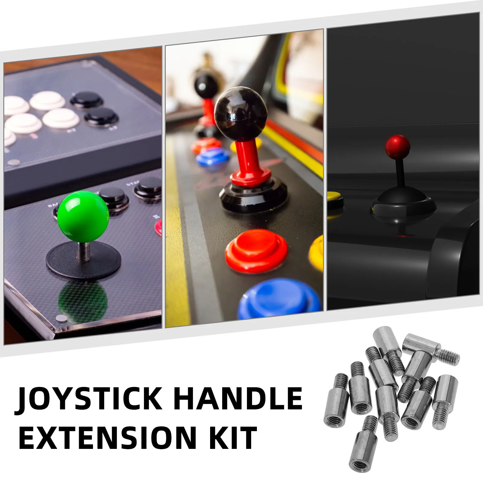 

10Pcs 1.5cm Joystick Upgrade Kit Easy Installation for Boxing Games and Fighting Scenarios Joystick Handle Extension Kit