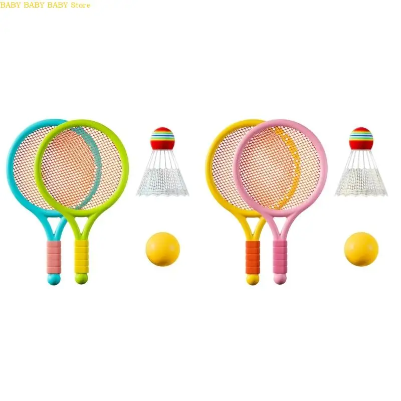 Q81A Junior sportuitrusting Ergonomische badminton racquets schokabsorptiehandgreep parkactiviteiten
