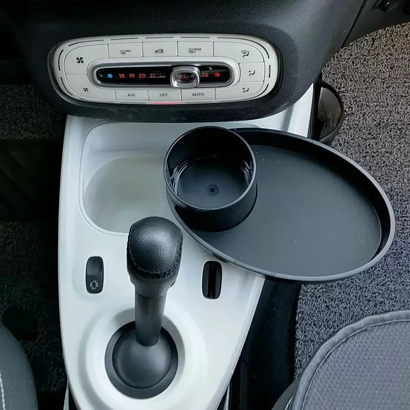 لبنز الذكية 453 Fortwo Forfour 2015-2019 سيارة حامل الكأس صينية تنظيم الجدول الغذاء سيارة صينية المحمولة قابل للتعديل حامل مشروبات