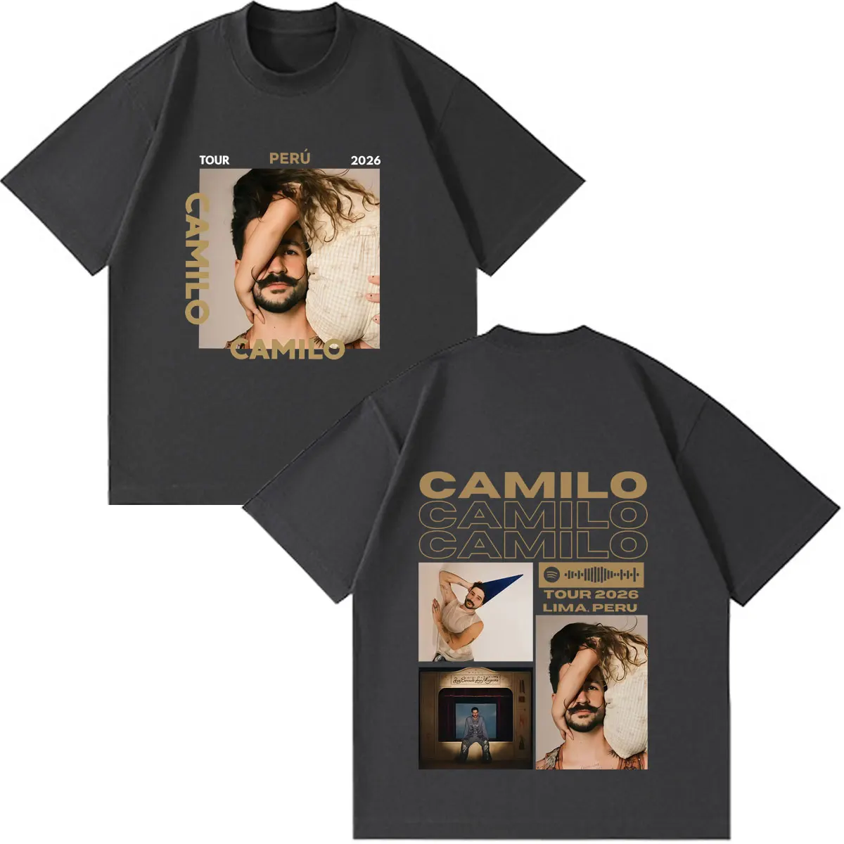 Singer Camilo Para Cuando Sean Mayores Tour 2026 Print T-shirts Men Women Fashion  T Shirts Cotton Casual Gothic Punk T Shirts