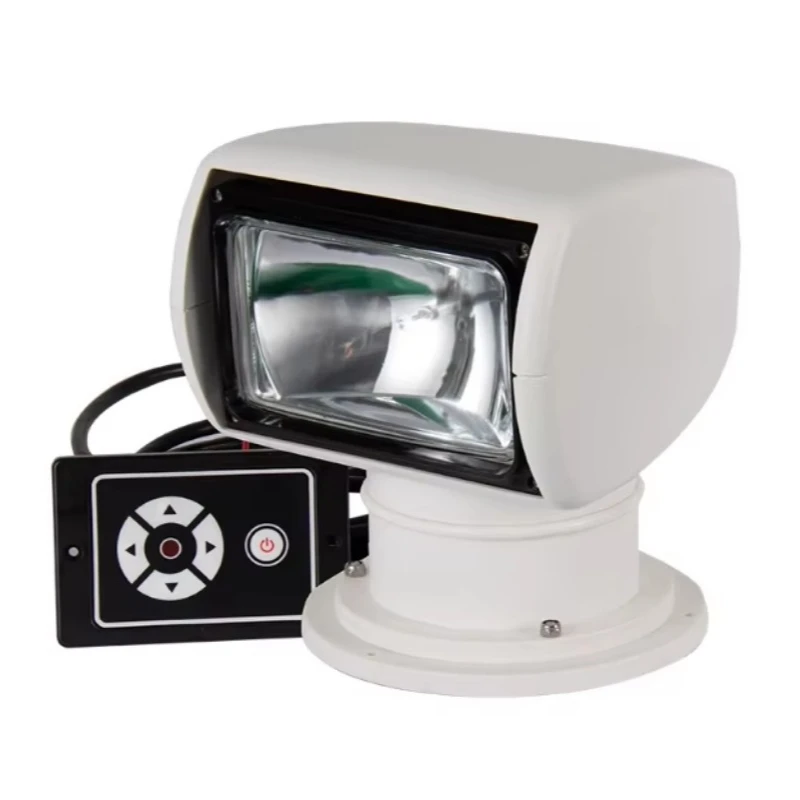 Marine Remote Control Searchlight 12V/24V Halogen/Xenon Light, Plastic Yacht Speedboat Fishing Boat Parts Fast Delivery