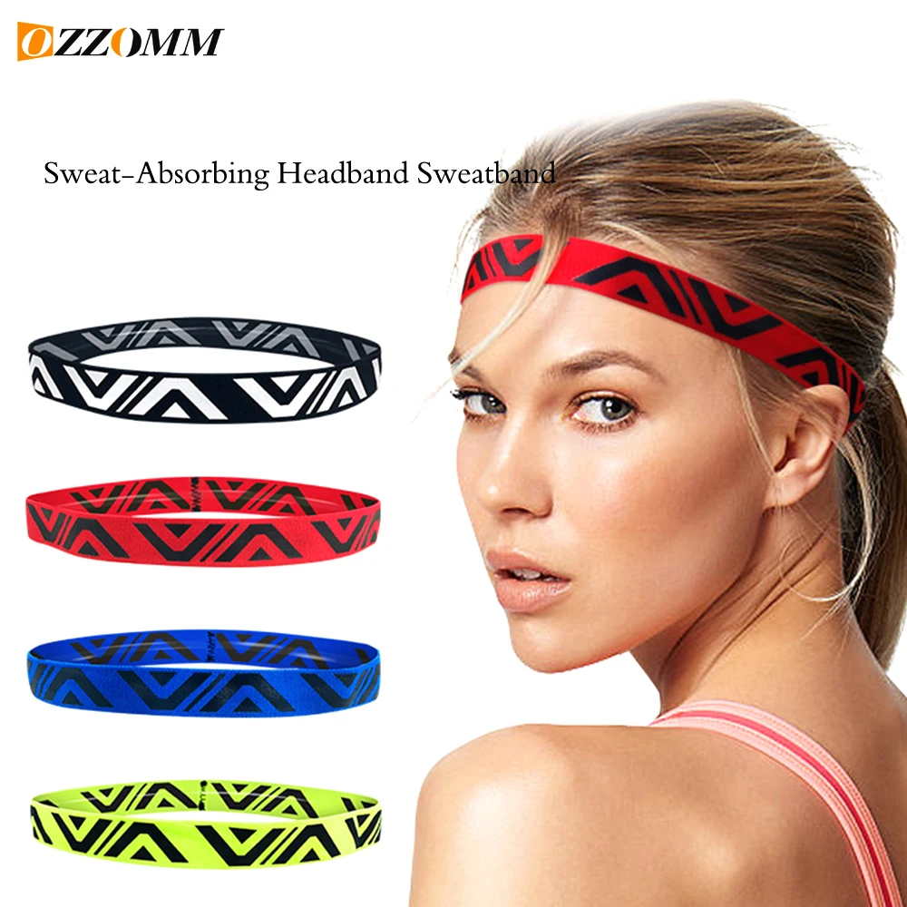 

1PC Silicone Sports Sweat-Absorbing Antiperspirant Headband Sweatband Hair Band For Running Cycling Yoga Basketball Fitness Gym