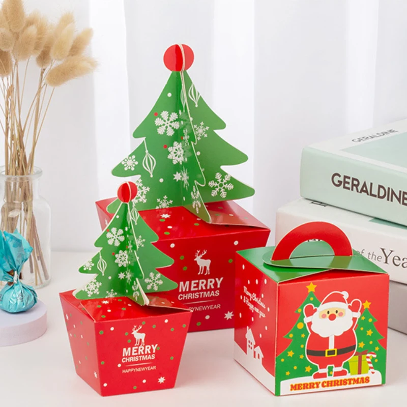 Christmas Advent Candy Box, Santa Paper Gift Box, Christmas Tree Gift Packaging, Pequenos Acessórios Suprimentos, Moda, 20 Pcs