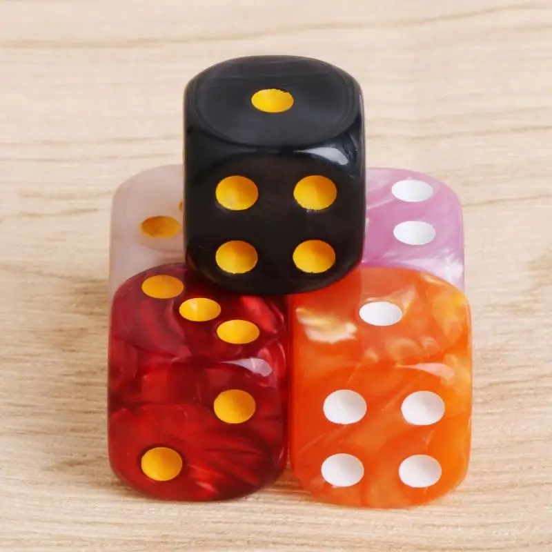 

G7NF 10PCS/SET Акриловые многогранные кости для настольной игры TRPG