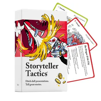 Storyteller Tactics Card Deck Strumento aziendale per migliorare la tua influenza e la persuasione in discorso e altro, 54 carte in una custodia