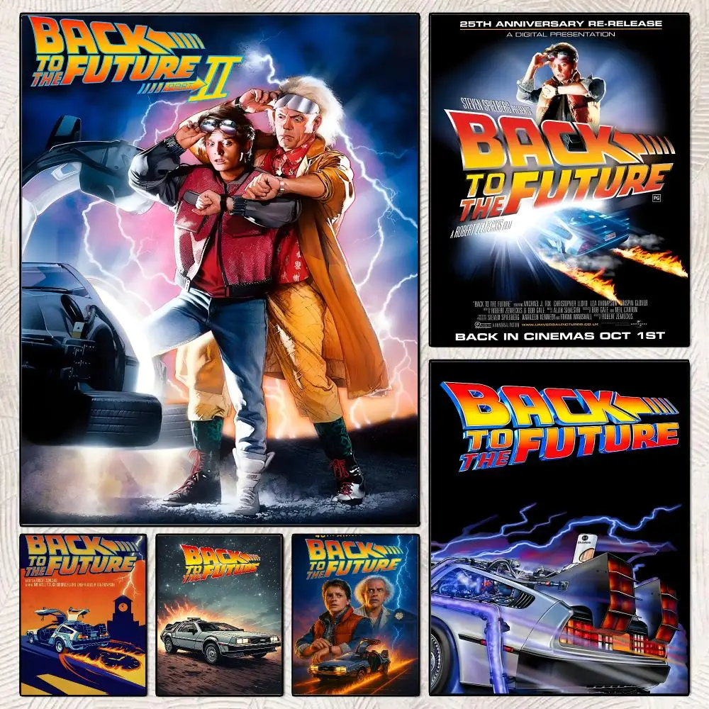 B-Back To The F-Future Film Poster Decorative Wall Art Stickers Mural For Home Living Room Hallway Decor Gift