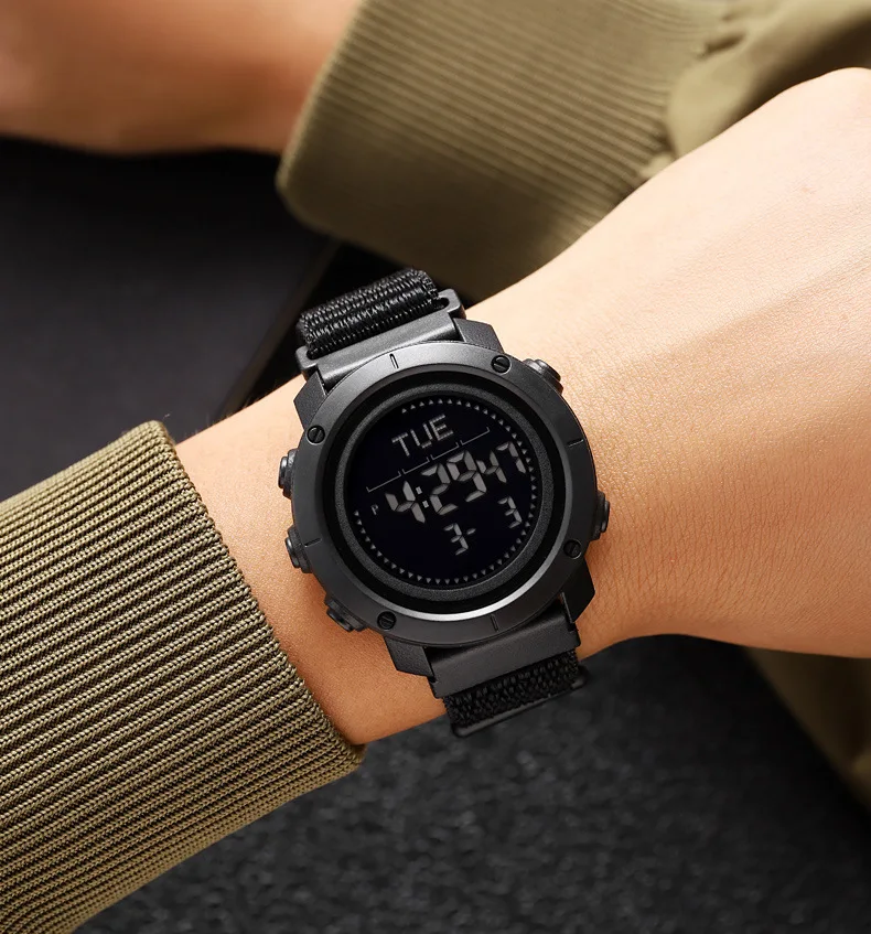 Skmei 2620 Men's Watches Waterproof Electric Watches Luminous Compass Outdoor Electronic Watch Sports Timing Wristwatch Clock