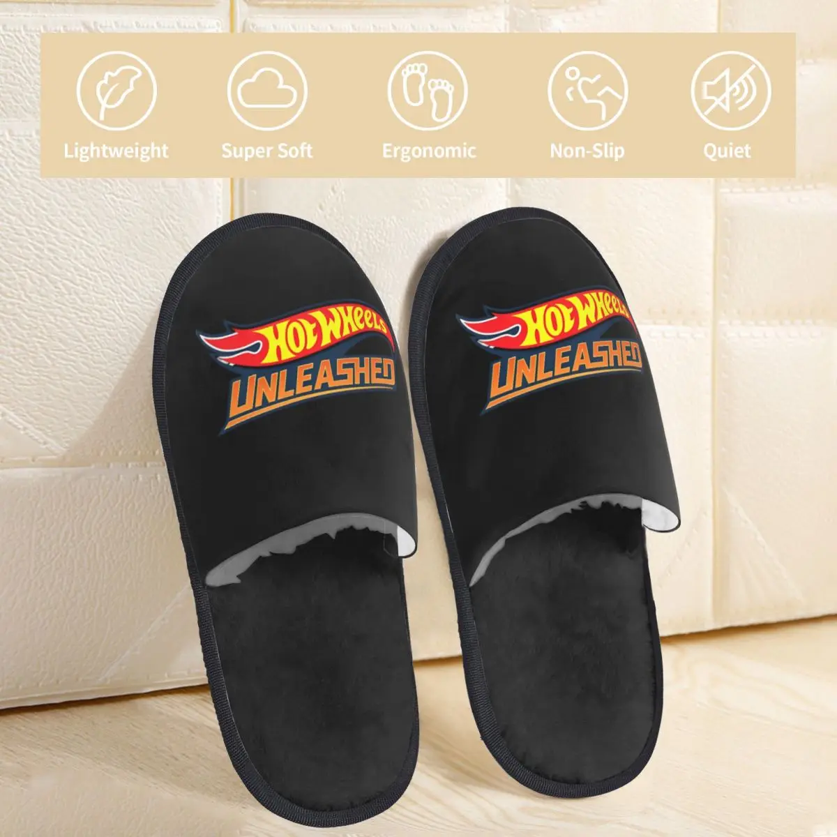 Winter Slippers Hot Wheels Unleashed Accessories Household Fur Slippers Slides Indoor Video Game Cozy Anti Slip Slides