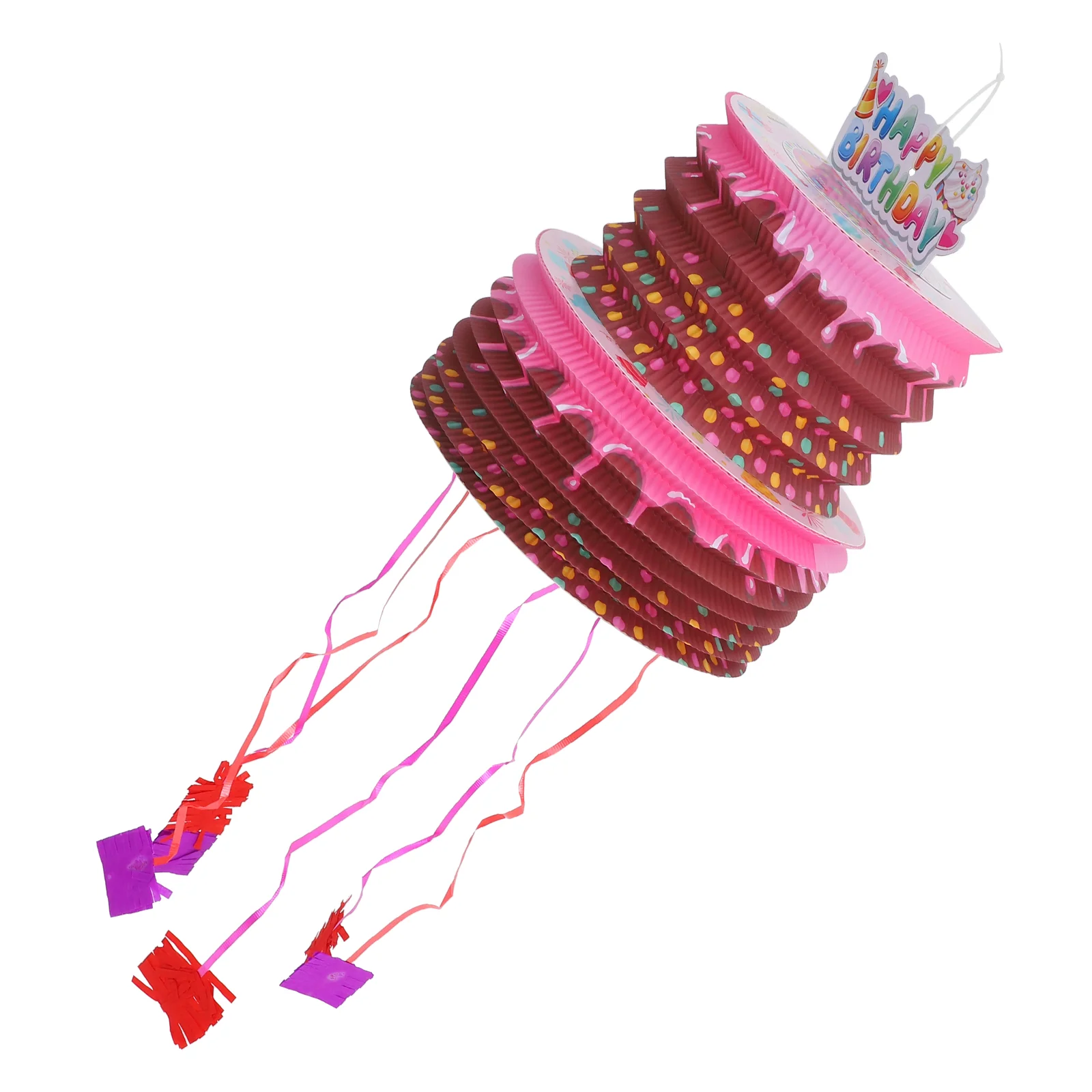 Mini Pull String Pinata Cake Prop Wire Cardboard Colorful Birthday Supply Paper Large Pinatas for Party