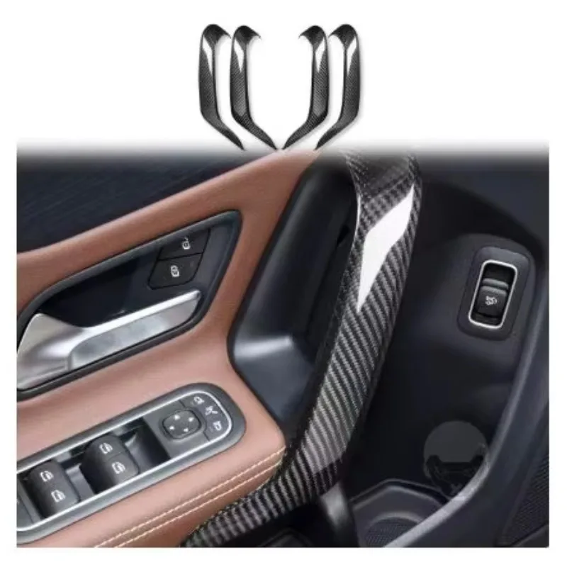 New 2020 Durable Carbon Fiber Car Sticker Decorative Inner Handle Armrest Air Outlet Gear Frame Door Handle Cover for