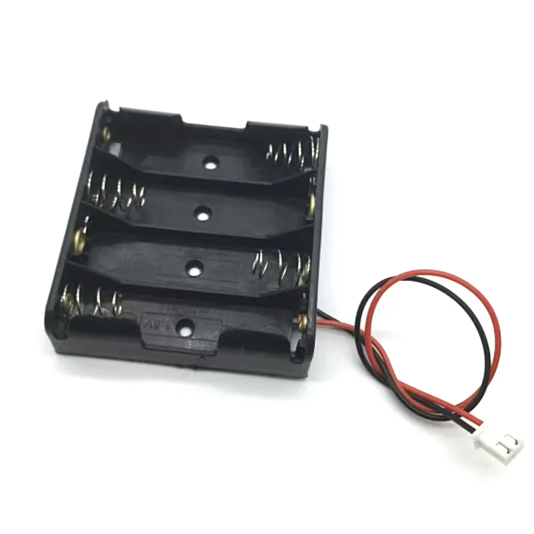 Caja de batería AA 3,7 V/6V, 18650, con Clip de cocodrilo/interruptor