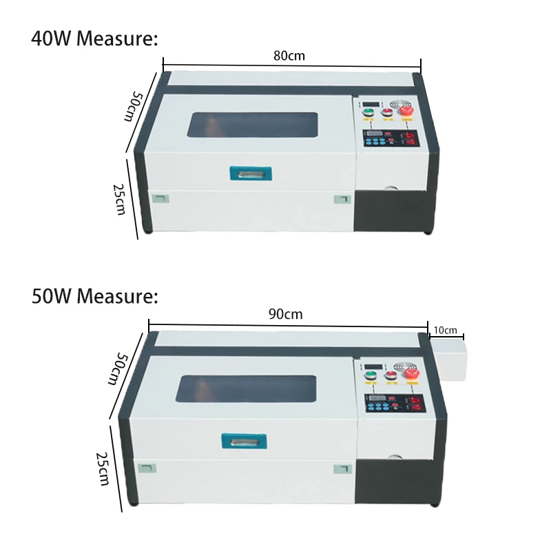 Small Office 3020 50W Rubber Stamp Making Machine 300X200mm Desktop Co2 Laser Engraver Custom Logo Plate High Detail