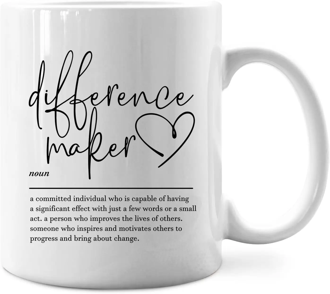 Inspirational - 'Definition of a Difference Maker' Design, Perfect Gift for Motivators and Changemakers, Stylish and Heartfelt
