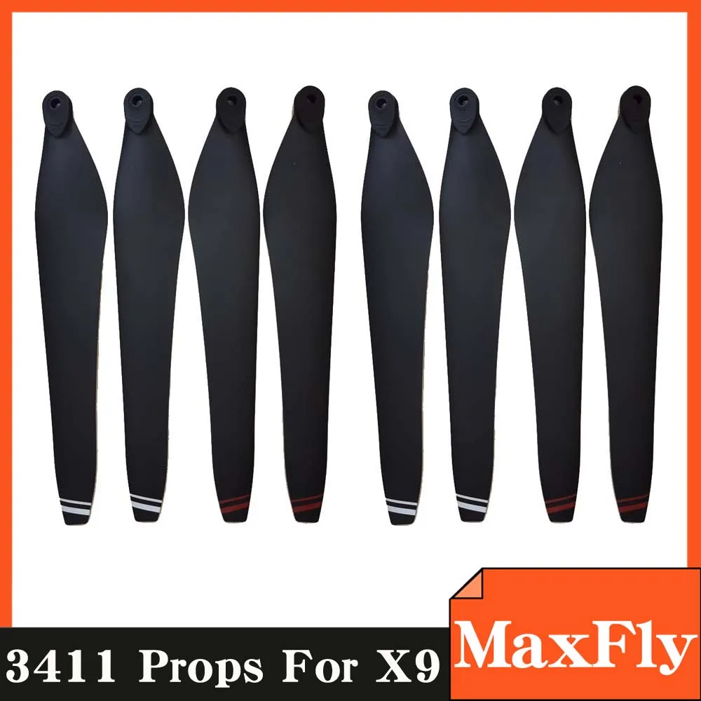 Folding Carbon Fiber Plastic  Paddle 3411 CW CCW Propeller For The Power System Of X9 motor Agricultural Drone Blade Wings