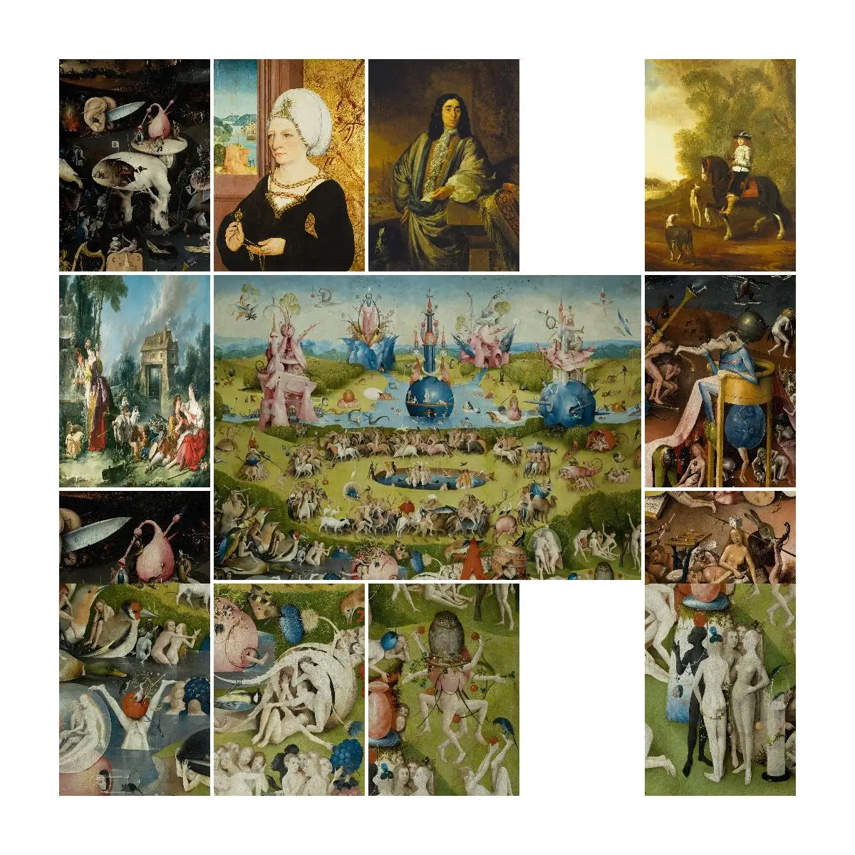 Garden of Earthly Delights Poster  Hieronymus Bosch Art Print for Home  Interior Design Wall Decor