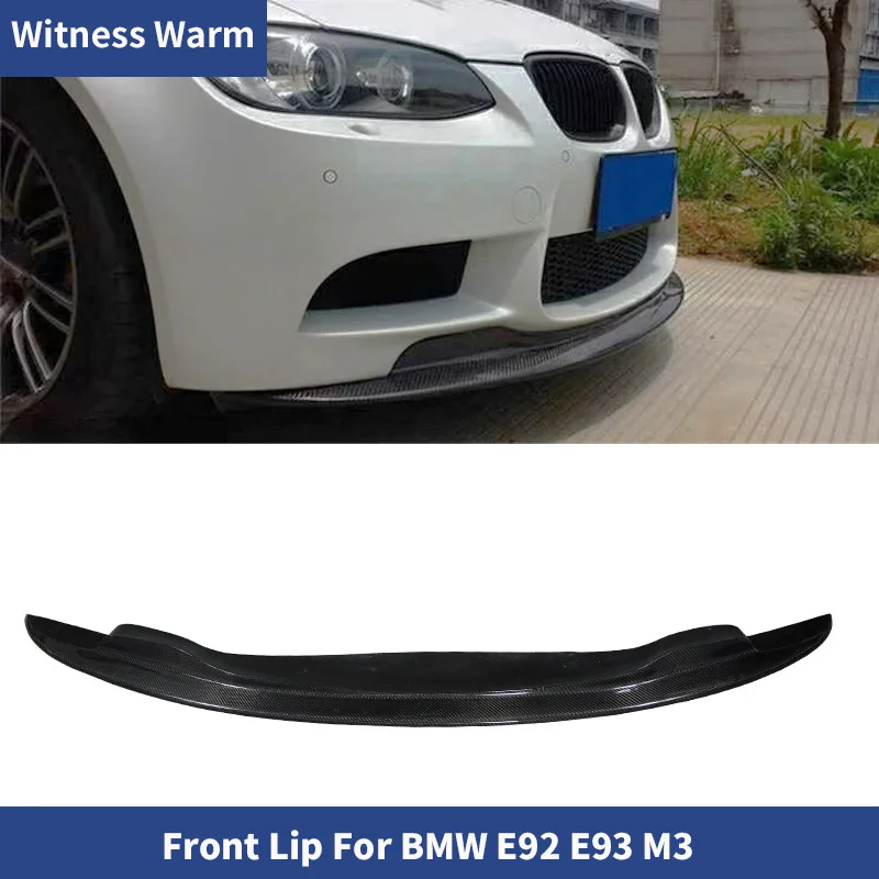 3 Series Carbon Fiber Front Lip Spoiler Splitter for Bmw E92 E93 M3 2006-2010 Head Bumper Chin Guard Car Styling