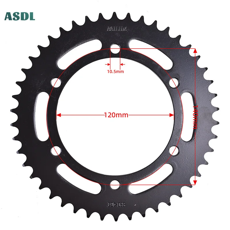 

520 47T Motorcycle Rear Sprocket Staring Wheel For YAMAHA WR250 F 2010-2014 FZ400 4YR 1997 WR450 F 2010-2016 YZF600R 1996-2007