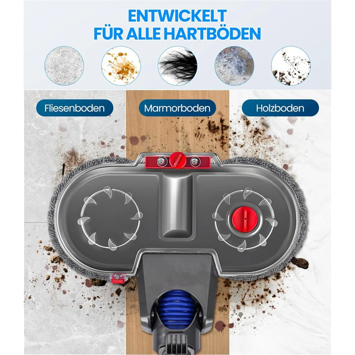 Accesorio de fregona para aspiradora V7/V10/V11/V15, accesorio de fregona con tanque de agua extraíble