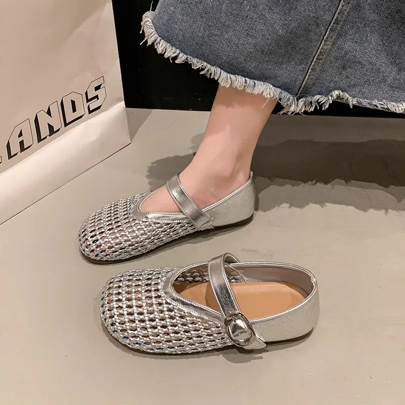 2026 New Children's Flats Summer Breathable Princess Shoes for Girls Simple Fashion Kids Causal Shoes Soft Soled Trend Versatile