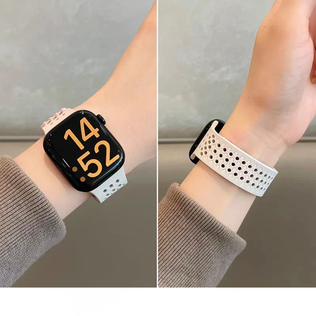ممتاز فريد غير ضغط سيليكون حزام ل سوار ساعة يد آبل النساء سلسلة 10/9/8/7/6 38 مللي متر 40 مللي متر 41 مللي متر 42 مللي متر 44 مللي متر 45 مللي متر 46 مللي متر 49 مللي متر