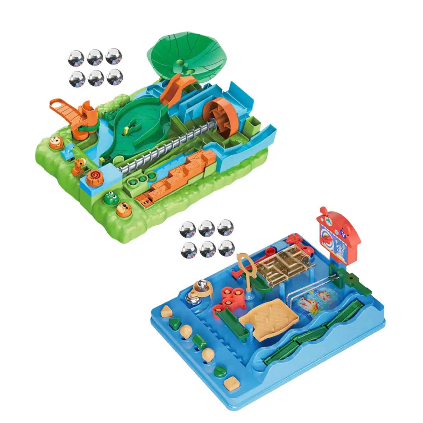 

Marble Run Building Blocks Board Game for Kids Family Fun Educational Toy Creative Construction Play Set