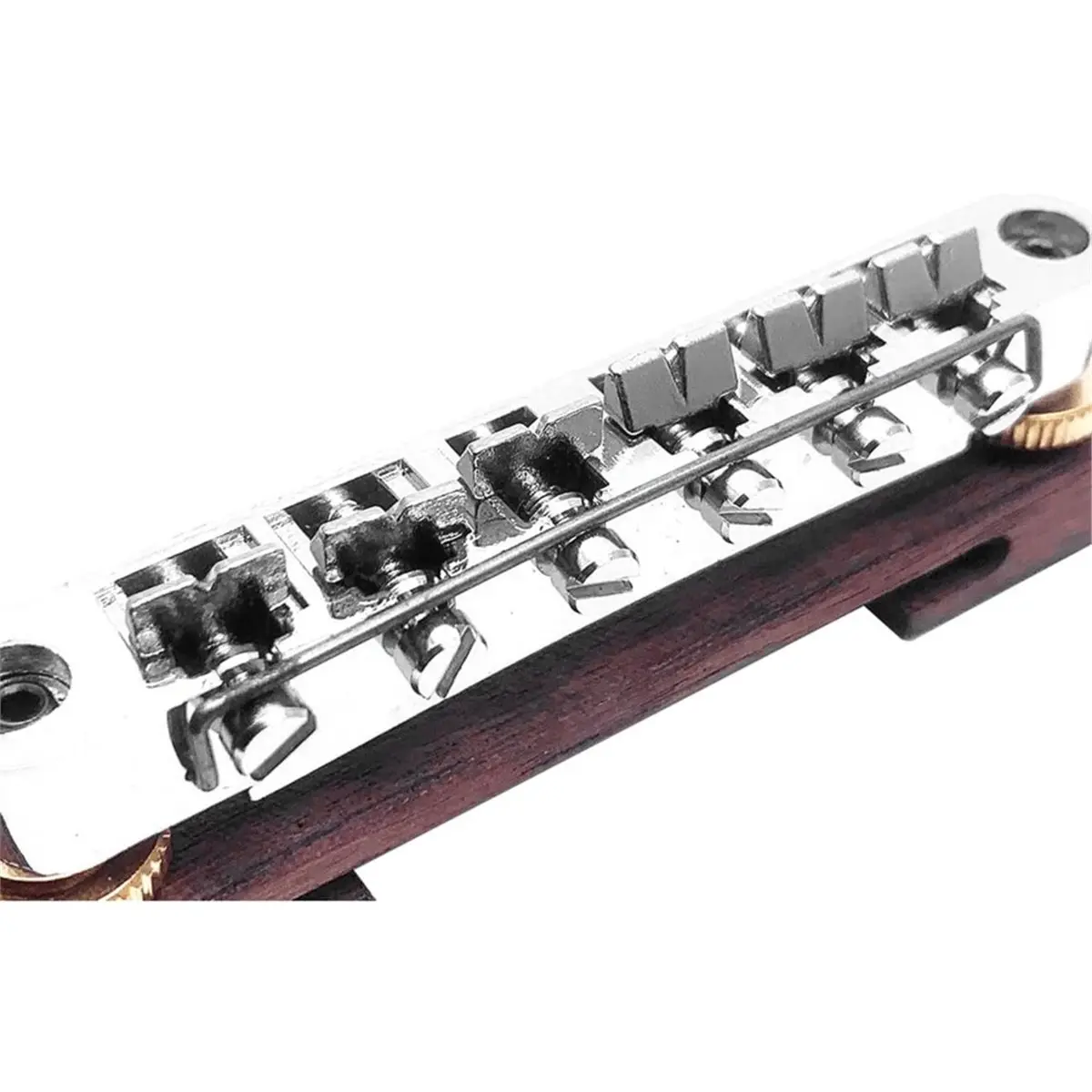 2pcs Archtop Guitar Bridge Rosewood 6 String Bridge Saddles for Archtop Jazz Guitar Instrument Accessories