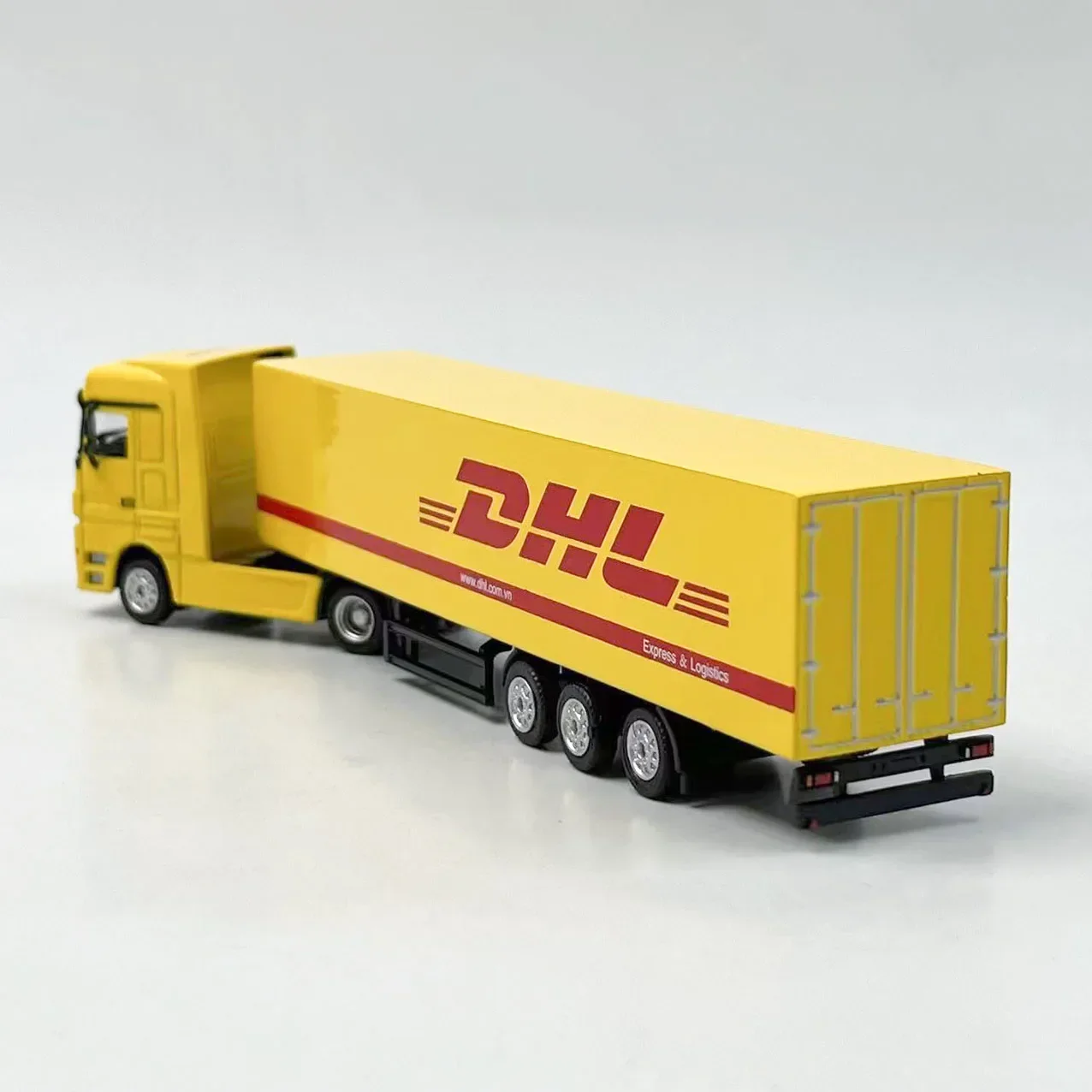 1/87 Container Truck DHL High Simulation Alloy Container Truck Model Toy Child Toy Gift Collection Display