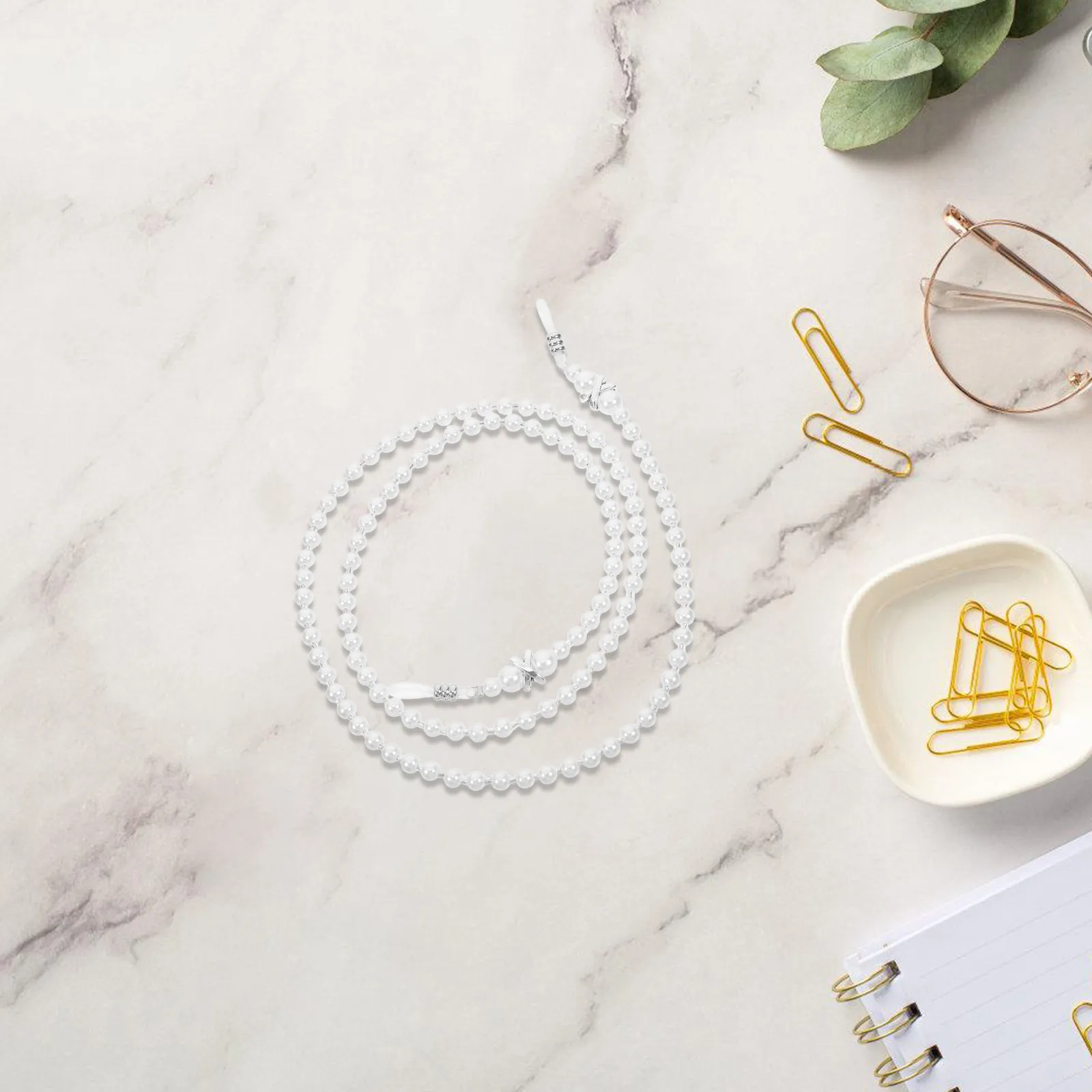 

Жемчужная цепочка для очков, противоскользящий бисерный шнурок для очков, держатель для маски, стильный аксессуар-ремешок для ожерелья