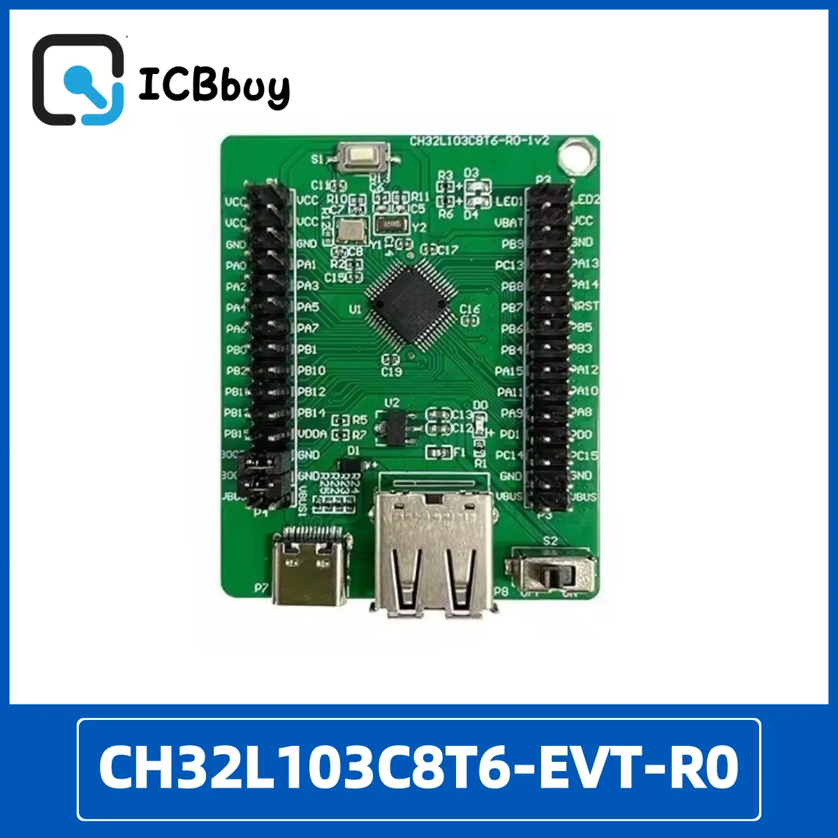 CH32L103 Development Board CH32L103C8T6 Evaluation Board PDUSB Low-Power RISC-V Microcontroller