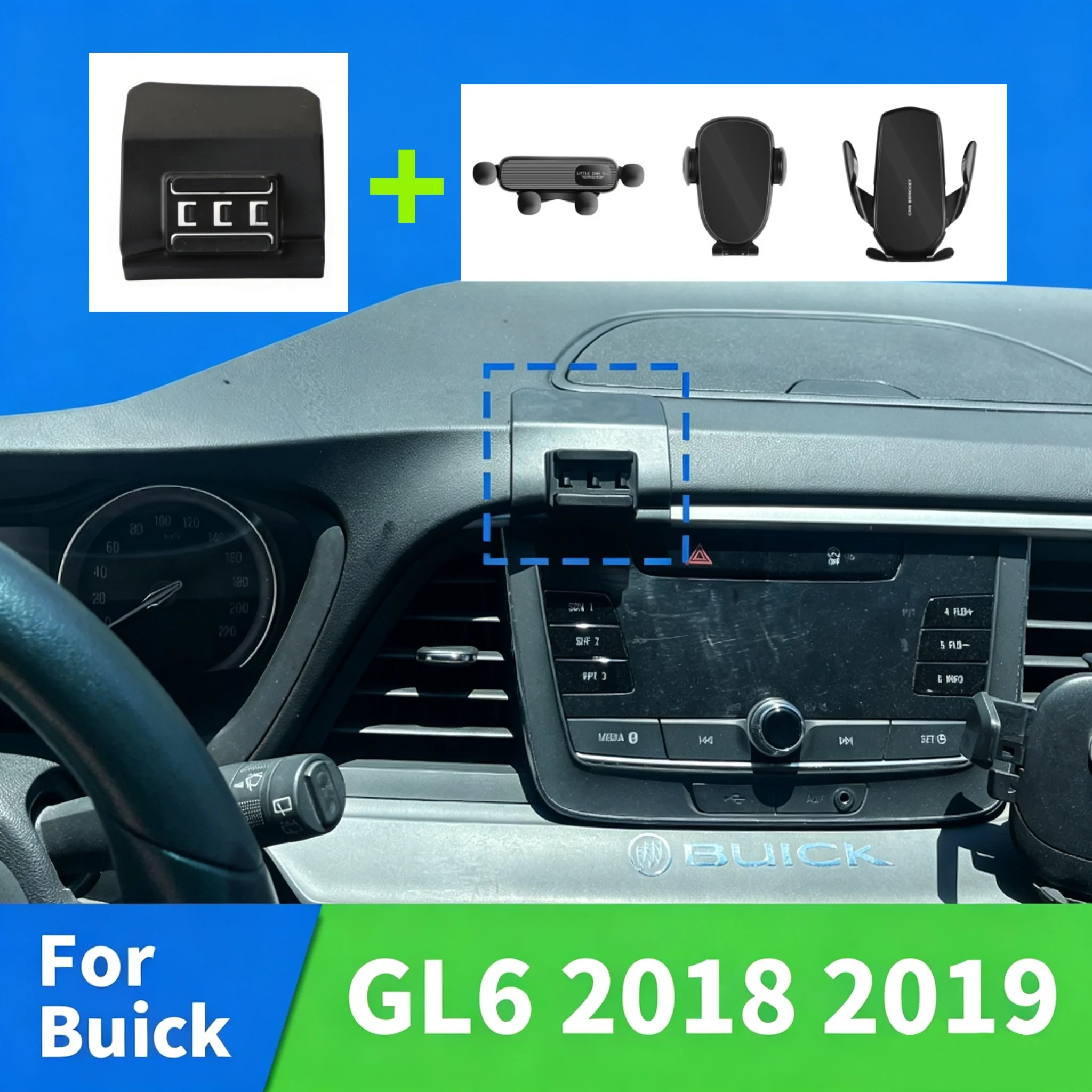 Car Phone Holder And Mount Base Suitable For Buick GL6 2018-2019, Which Will Not Block The Driver's View After Installation