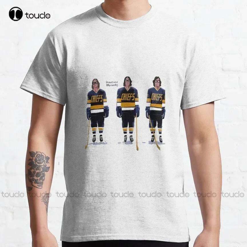 Hanson Brothers - Slap Shot! Hockey Charlestown Classic T-Shirt Shirt Custom Aldult Teen Unisex Digital Printing Tee Shirt