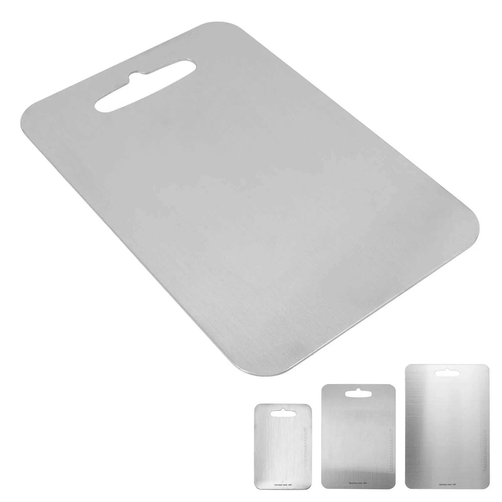 304 스테인리스 스틸 양면 도마 주방 가정용 도마 접시 트레이 빵 도마 주방 반죽 도마