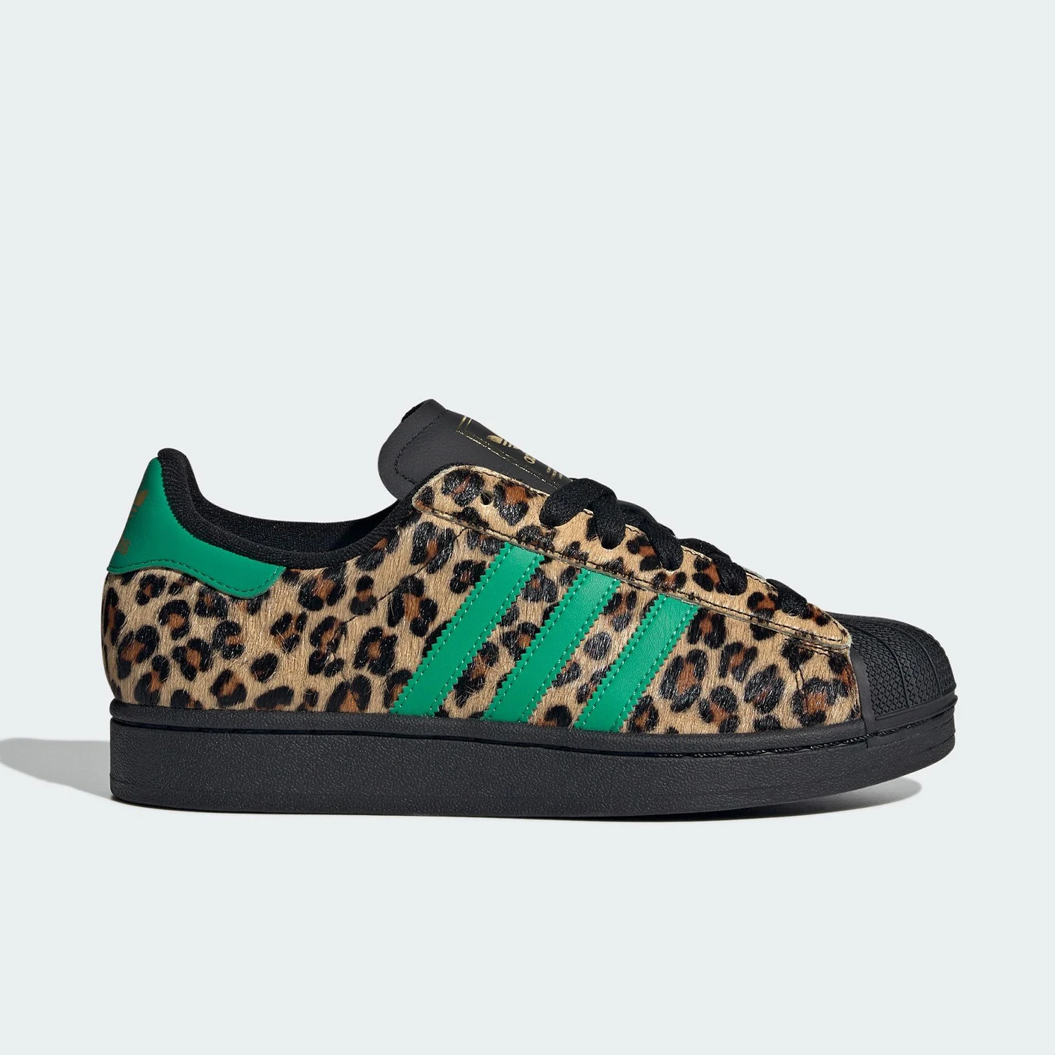 Adidas Authentic Three Leaves Women's Classic Shell Head Leopard Print Sneakers JP8165