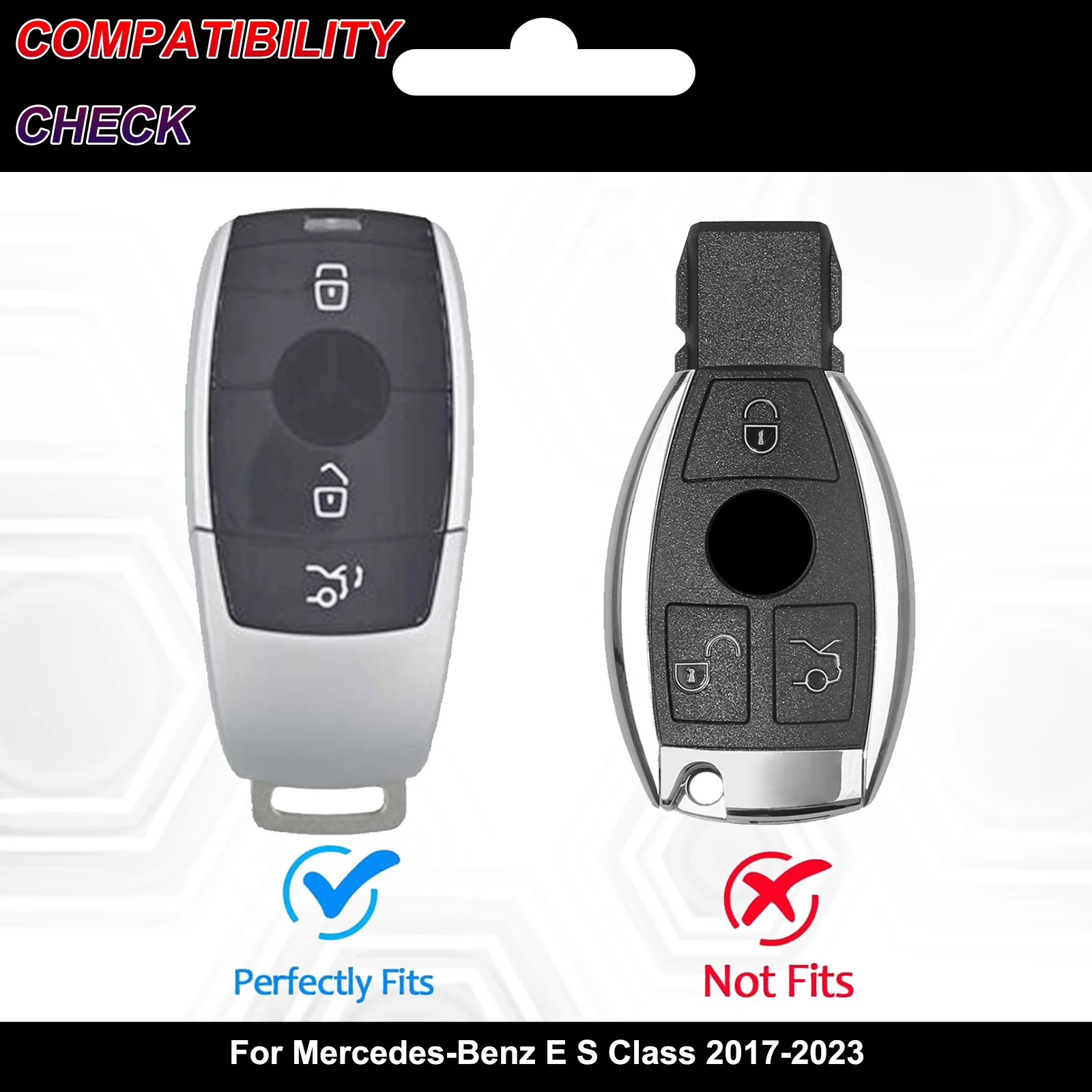 For Mercedes Benz S G Class S Class S63 AMG S65 AMG S450 S550e S560 Car Remote Silicone Key Chain Ring Holder Case Cover Shell