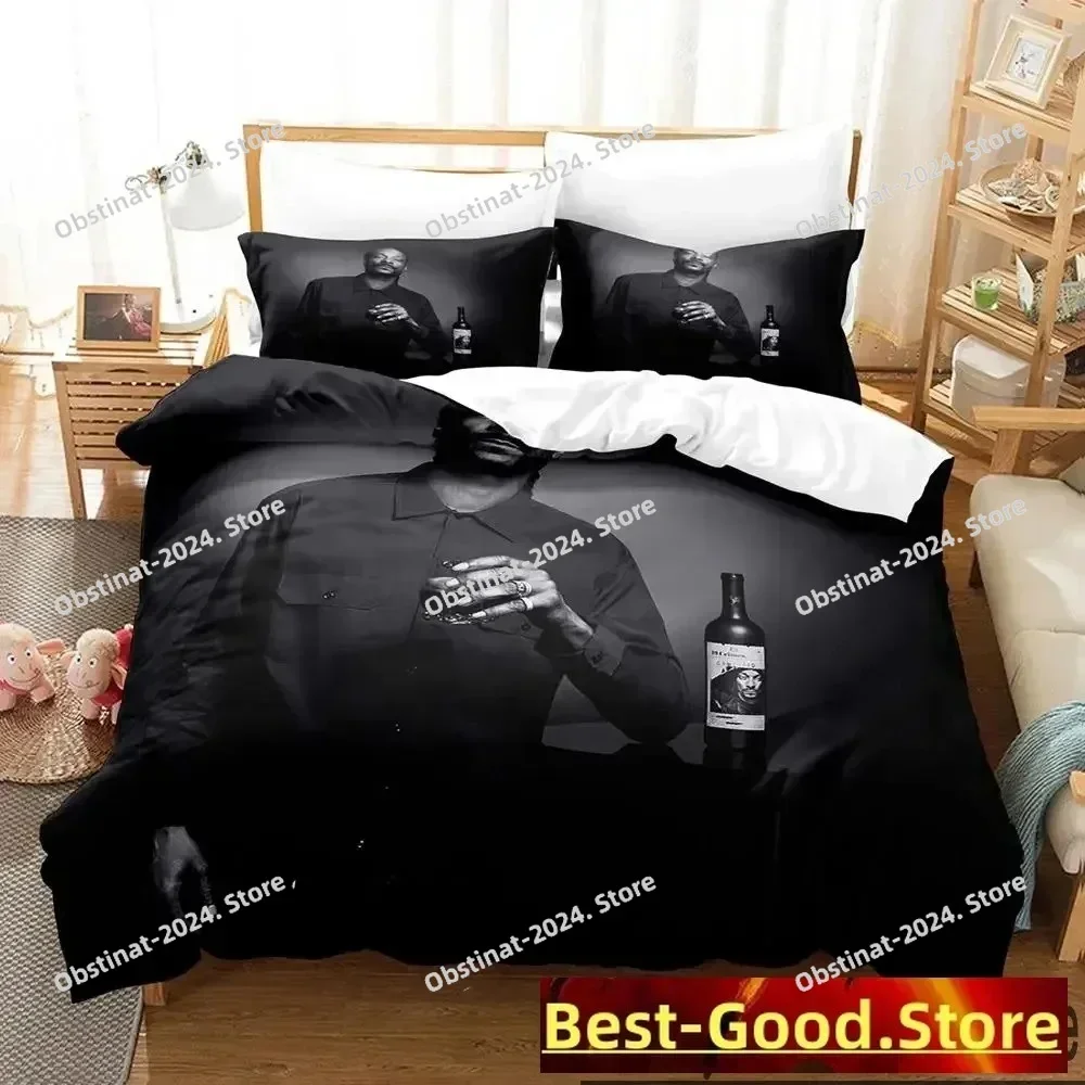 

3D Snoop Dogg Rapper Bedding Set Printed single Comforter Quilt Bed Cover Duvet Cover Pillow Case 3 Pieces Sets Kids Adult Size