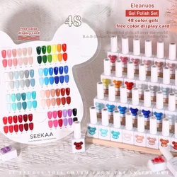 Eleanuos 48 color bear a bottle of one color 15ml gel color polished nail gel soaked semi permanent UV LED nail art GEL PAINT