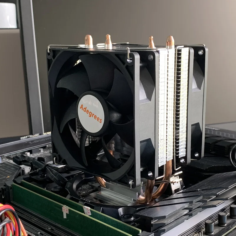 2 Heat Pipes CPU Air-cooled Cooler PC Processor AM4 Cooler Ventilador For Intel LGA 1155 1200 1700 2011 X79 X99 E5 AMD AM3 AM5 image 3