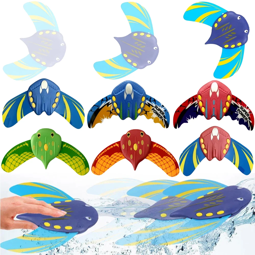 Water Power Mobula Devil Fish Toys Mobulidae Devil Rays Flying Ray Swimming Pool Underwater Glider Summer Parent Child Game Gift