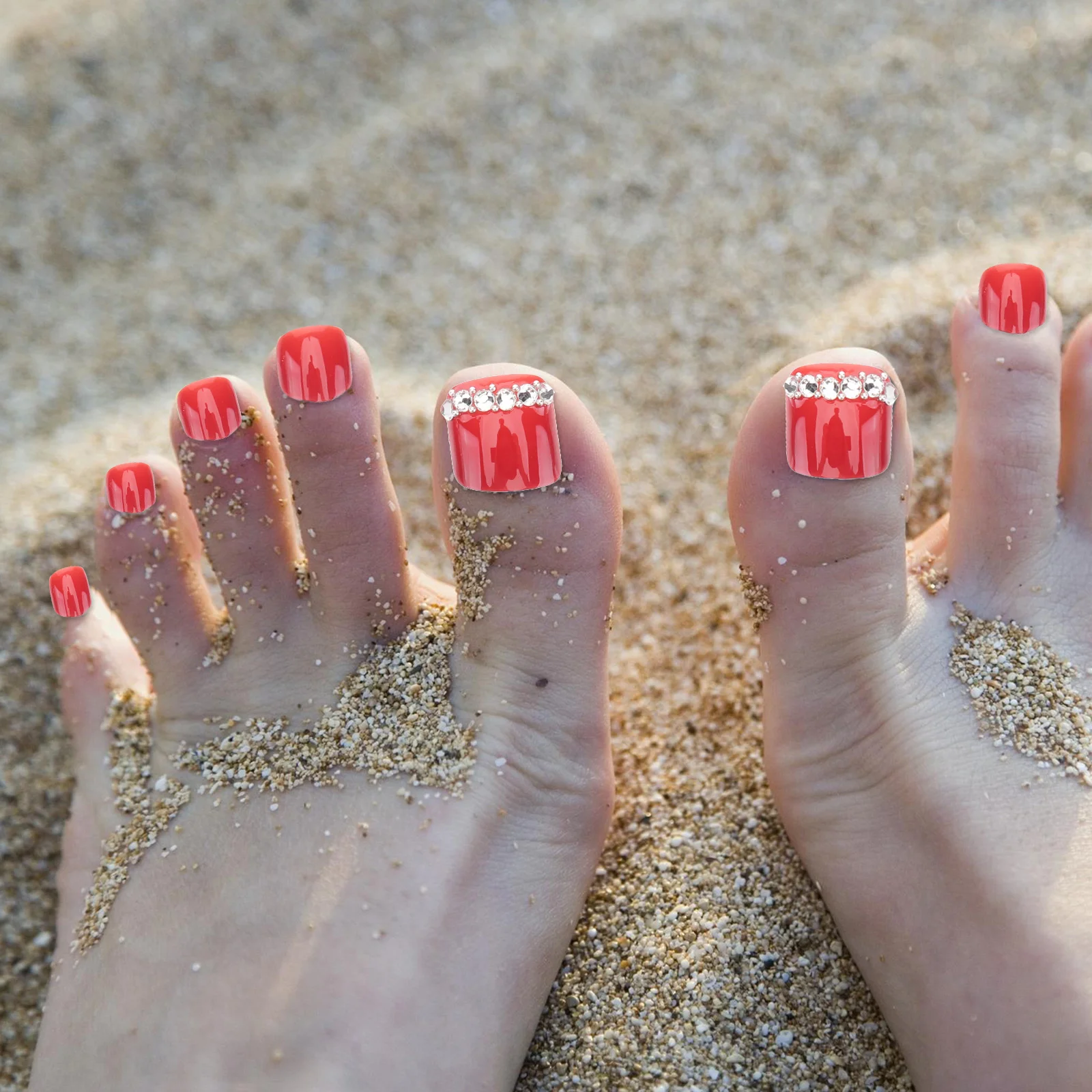 

2Sets Artificial Toenails Wine Cover Fake Toenails Comfortable Fit Natural Stylish Nails for Prom Date Events