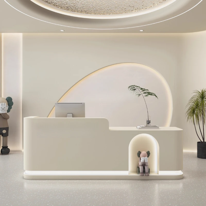 

Restaurant Medical Reception Desks White Design Tall Industrial Front Reception Desks Salon Modern Mostrador Recepcion Furniture