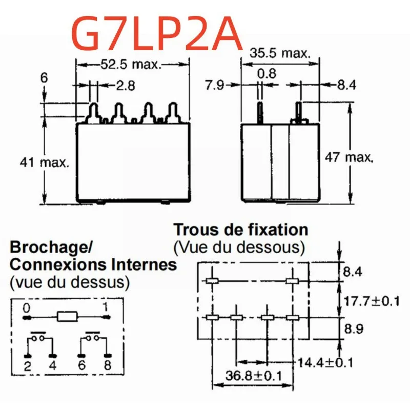 New 1pcs/lot G7L-2A-P 200-240VAC 6-pin Central Control DC Electromagnetic Relay