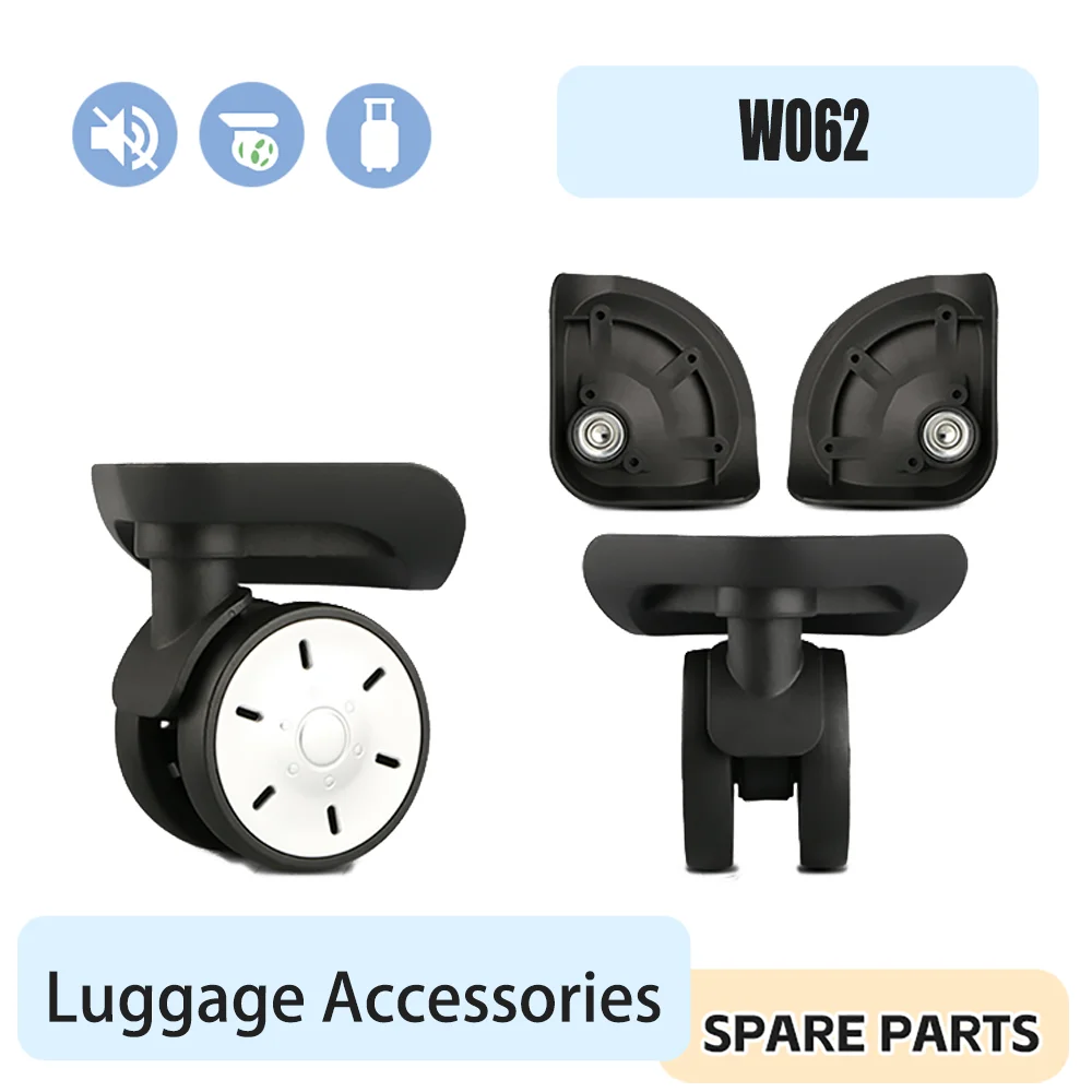 Universal W062 Luggage 360° Casters -Thick Axle Structure Anti-Slip Rubber Universal Replacement For Cases
