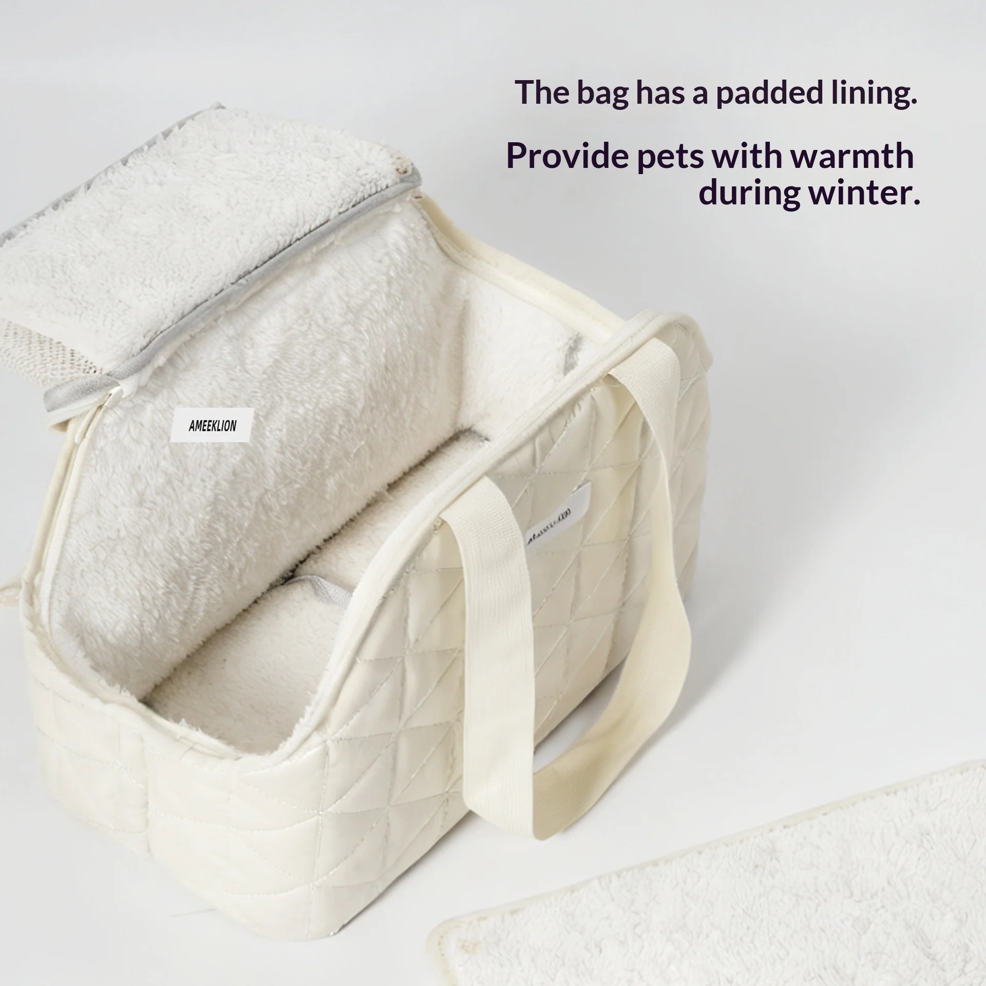 Transportín portátil bandolera cálido transpirable para gatos y perros - imagen 2